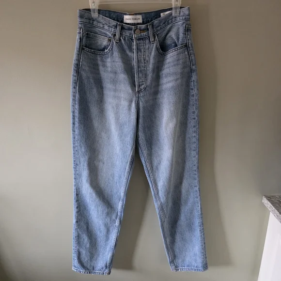 Denim Forum 28 Indie Sleeze Slouchy 90s Organic Button Fly BF High Rise Jeans - Picture 4 of 16